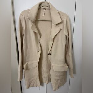 NWT Free People Sarah Blazer Sweater in Ivory